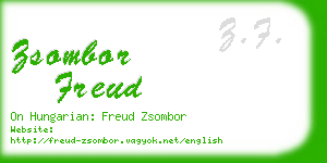 zsombor freud business card